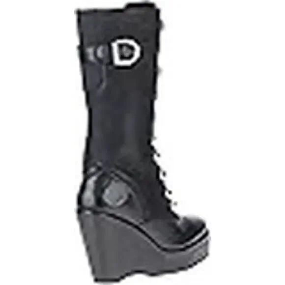 Harley-Davidson Women's Celina Black 10.75-Inch Fashion Wedge Boots Sz 7.5 - Picture 3 of 8